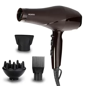 Read more about the article Best Hair Dryer For Women – AGARO HD-1120 2000 Watts Professional Hair Dryer with AC Motor, Concentrator, Diffuser, Comb, Hot and Cold Air, 2 Speed 3 Temperature Settings with Cool Shot For both Men and Women, Black