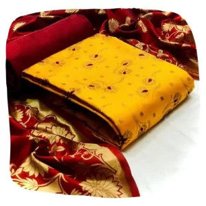 Read more about the article Best Dress Material For Women – Ethnic Junction Women’s Banarasi Silk Unstitched Salwar Suit Dress Material Material With Dupatta (EJ4023-302-Guldasta-Mustard_Mustard)