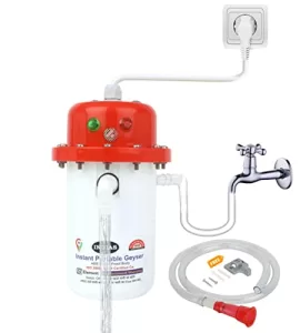 Read more about the article Best Instant Electric Water Geyser – Portable Geyser – Indias Unlimited Hot Water with in (6-Sec) Instant Electric Water Geyser, Portable Geyser, Mini Geyser, ABS Body- Shock Proof, Electric Saving , Replacement Warranty (Royal White Red)