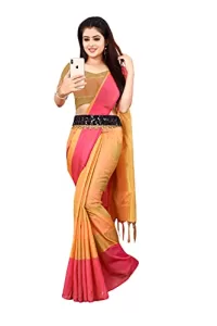 Read more about the article Best Festival Saree With Belt – Greciilooks Women’s Silk Cotton Banaras silk saree for all Festival Season saree with Un-stitched Blouse piece With Embroidery Belt (Peach)