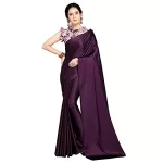 Read more about the article Best Satin Saree Blouse Designs – Dhyan Women’s Banarasi Satin Silk Saree With Blouse Piece (Purple Saree+Peach BL_Purple)