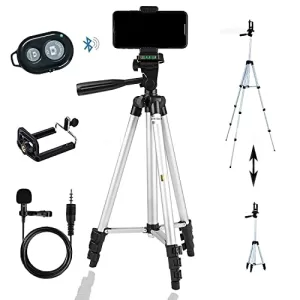 Read more about the article Best Photography Mobile Holder-Camera Mobile Under 10000 – Photography Mobile Holder Tripod 3110 Camera Mobile Stand for Vlogging, Video Shooting, YouTube etc Compatible with All Mobile Phones (Tripod + Shutter Button + Collar Mic(1.5 Meter))