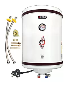 Read more about the article Best ACTIVA Geyser Storage 50 LTR   – ACTIVA Storage 50 LTR. 5 Stars (.8mm TANK) 2 KVA Geyser with Special Anti Rust Coating Metal Body, HD ISI Element Hotline/Crystal Ivory with Free Installation Kit and adjustable outer thermostat 5 years warranty (50 LTR)