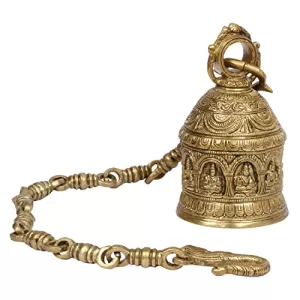 Read more about the article Best Ganpati Home Decoration Ideas – Kaustubh Hobbies and Ideas Brass Ganesha Hanging Bell for Home Decoration Ganpati Statue Murti on Bell for Gift Height 6 Inch Weight 2.5 Kg Color Gold (Pack of -3)