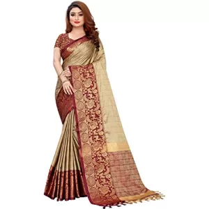 Read more about the article Best Kathpadar Saree Blouse Designs – PristiveFashionHub Women’s Heavy Banarasi Cotton Silk Kanjivaram Style saree With Blouse Piece(Free Size_Jacquard Silk Design)