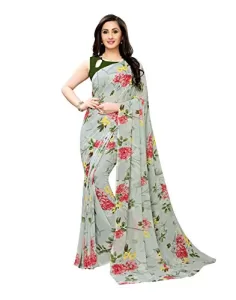 Read more about the article Best Georgette Saree Blouse Designs – SIRIL Women’s Georgette Saree With Blouse (1557S133_Grey)