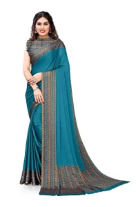 Read more about the article Best Blue Saree Contrast Blouse – MIRCHI FASHION Women’s Plain Weave Chiffon Contrast Border-Pallu Printed Saree with Blouse Piece (35082-Peacock Blue, Coffee)