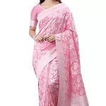Read more about the article Best Banarasi Saree Blouse Designs 2021 – Glory Sarees Women’s Banarasi Artificial Silk Saree With Blouse Piece (kara124-pink_Pink)