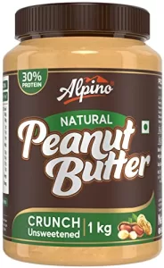 Read more about the article Best Peanut Butter Natural 1 Kg – Alpino Natural Peanut Butter Crunch 1 KG | 30% Protein | Made with 100% Roasted Peanuts | No Added Sugar & Salt | Plant Based Protein Peanut Butter Crunchy