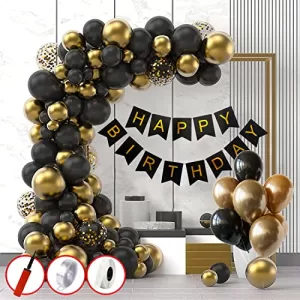 Read more about the article Best Golden Black Balloon Decoration – Party Propz Black and Golden Birthday Decoration Combo for 30Th, 40Th, 50Th, 60Th Birthday Rubber Balloons Banner Garland Arch Kit Decorations Set – 69 Pieces