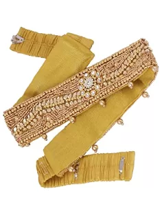 Read more about the article Best Cloth Waist Belt For Saree – THANU’S CRAFT cloth embroidery saree Belt waist Belt stretchable Belly Chain vaddanam for wedding Sarees & Lehangas