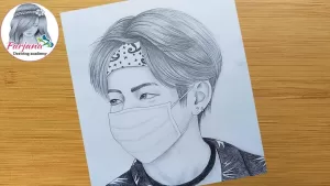 Read more about the article V How To Draw – Easy way to draw BTS Kpop || How to draw BTS Kpop for beginners || Pencil sketch || Drawing Tutorial