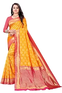 Read more about the article Best Traditional Samantha In Saree – Great Choice Women’s Lichi Silk Saree With Blouse Piece (Yellow & Pink) – NITYA_SAMANTHA