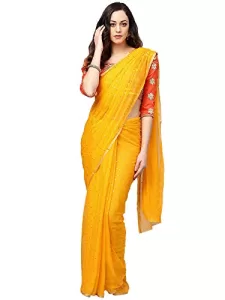 Read more about the article Best Saree For Haldi Ceremony – SAREE MALL Women’s Embellished Chiffon Saree With Unstitched Blouse Piece(TIKA4001_GOP1004_M_Parent) (Yellow1)