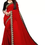 Read more about the article Best Plain Simple Red Saree – Mahadhya Women Plain Simple Border Work Saree With Blouse (Red)