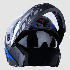 Read more about the article Best Helmet With Bluetooth – HEADFOX N2 Smart Bluetooth sba7 Calls | Music | Navigation| Waterproof | Voice Command ISI Certified Flip-Up Road Double Visor Motorbike Helmet (Medium 580MM, Blue 1)