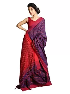 Read more about the article Best Purple Saree Contrast Blouse – Sareekatha Women’s Hand weaved Fish Motive Allover work Pure Cotton Khadi Saree with Contrast Blouse Piece (Purple).