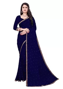 Read more about the article Best Georgette Saree Blouse Designs – Fashion Day Women’s Georgette Saree With Blouse (1077-C1-Dark Blue)