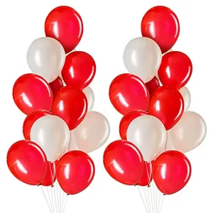 Read more about the article Best Red And White Balloon Decoration – Party Propz Metallic Rubber Balloons Packet For Happy Birthday Decorations Christmas, Car, Paw, Games Decor Items Combo Material Parties Products for Kids, Husband, Wife (Red, White) – 50 Pieces