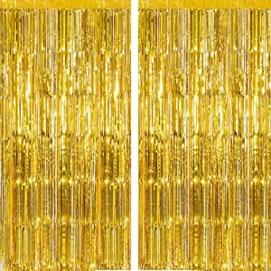 Read more about the article Best  Foil Wall Curtain Decoration – Vail Creations Foil Wall Curtains (Golden, 2Ft X 5Ft) -Pack Of 2