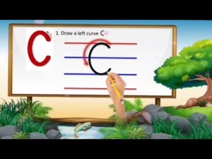 Read more about the article C How To Write – Learn and write Capital Letter C for nursery kids.