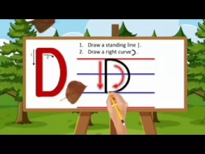 Read more about the article D How To Write – Learn and write Capital Letter D for nursery kids.