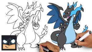 Read more about the article X How To Draw – How To Draw Mega Charizard X | Pokemon (Draw & Color)