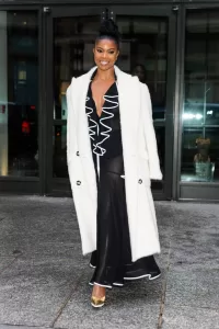 Read more about the article Gabrielle Union Soars in 6-Inch Metallic Heels & Sheer Ruffled Dress – Footwear News