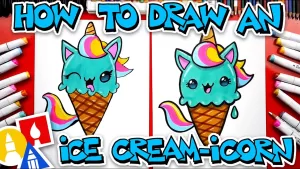 Read more about the article A How To Draw – How To Draw A Unicorn Ice Cream Cone (Ice Cream-icorn)