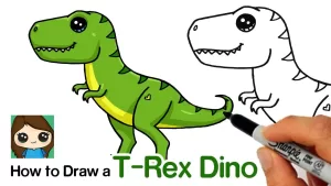 Read more about the article A How To Draw – How to Draw a T-Rex Dinosaur Easy