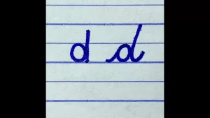 Read more about the article D How To Write – Learn to write print and cursive handwriting small letter d | How to write alphabet for beginners