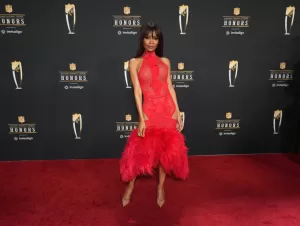 Read more about the article Zuri Hall Wears Daring Red Dress & Pumps at NFL Honors Red Carpet 2023 – Footwear News