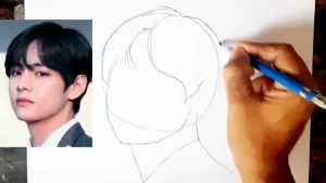 Read more about the article V How To Draw – BTS Drawing // BTS V Drawing // BTS Kim Taehyoung Drawing // BTS // Drawing