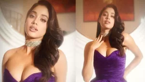 Read more about the article 68th Filmfare Awards 2023 Janhvi Kapoor In Purple Flare Gown | Janhvi Kapoor filmfare awards 2023 pics
