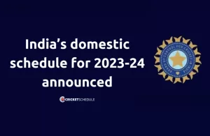 Read more about the article India’s home schedule for 2023-24 introduced – Online Cricket News