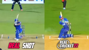 Read more about the article Rc22 Game vs Real shots comparison || Batting tips and best shot map code || #realcricket22 #rc22