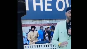 Read more about the article Standing Behind Harbhajan Singh, Fan Requested To Take away Beer Glass From Star Sports activities Digicam Body – Online Cricket News
