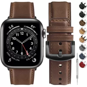 Read more about the article Best apple watch series 4 – Fullmosa Leather Bands Compatible with Apple Watch Band 38mm 40mm…